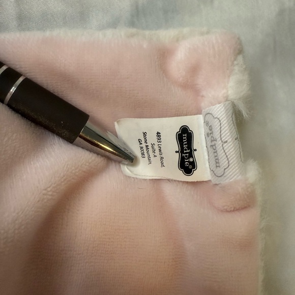 Mud Pie Lovey Unicorn Gold Horn Off White Fur Plush Pink Under Security Blanket - Picture 11 of 12